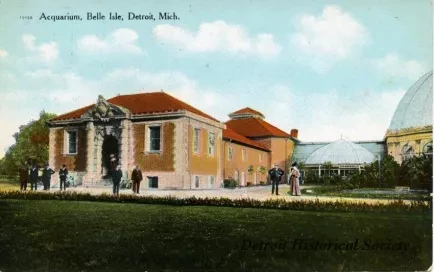 Postcard - Aquarium, Belle Isle, Detroit, Mich.