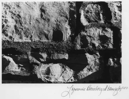 Print, Photographic - Detail of Wall Surrounding St. James Episcopal Church, Grosse Ile