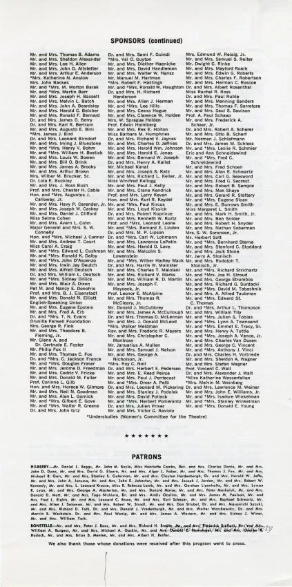 Program, Theater