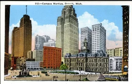Postcard - Campus Martius, Detroit, Mich.