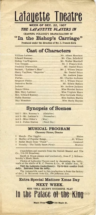 Program, Theater