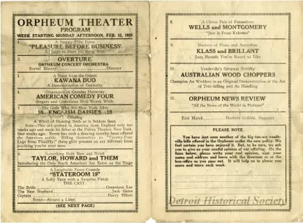 Program, Theater