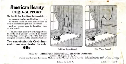 Brochure - a. American Beauty Adjustable-Automatic Electric Iron
b. American Beauty Cord-Support