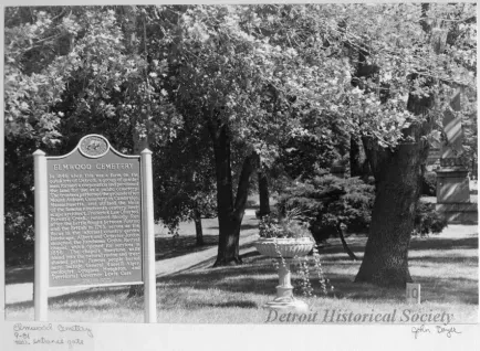 Print, Photographic - Elmwood Cemetery, near gate entrance