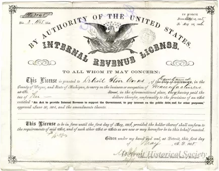 License - Internal Revenue License