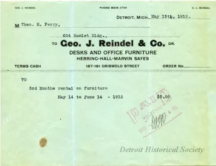 Bill-of-sale - George J. Reindel & Company