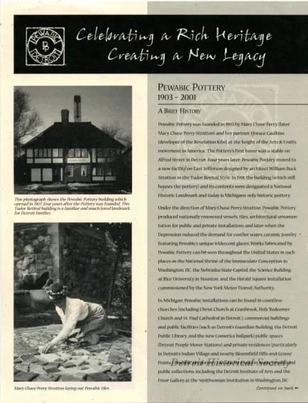 Brochure - Celebrating a Rich Heritage - Creating a New Legacy