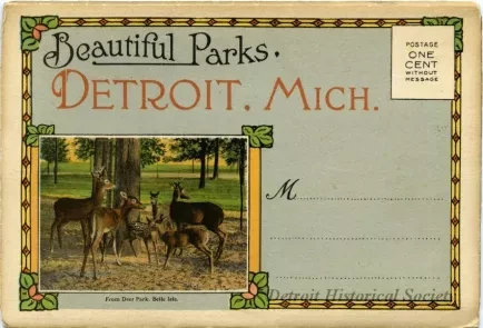 Post Folder - Beautiful Parks, Detroit, Mich.