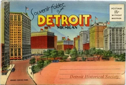 Post Folder - Souvenir Folder of Detroit Michigan