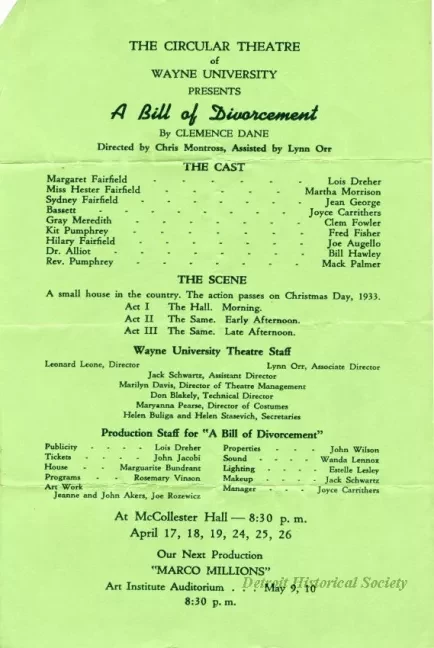 Program, Theater