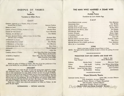 Program, Theater