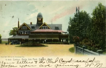 Postcard - Casino, Belle Isle Park, Detroit, Mich.