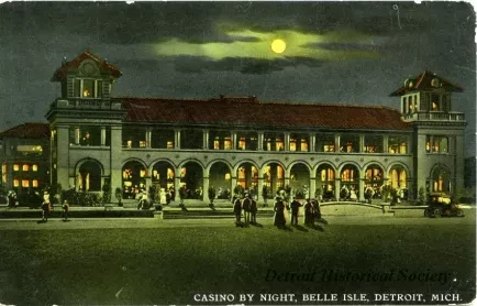 Postcard - Casino by Night, Belle Isle, Detroit, Mich.