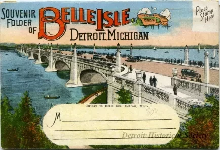 Post Folder - Souvenir Folder of Belle Isle, Detroit, Michigan