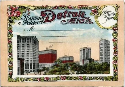 Post Folder - Souvenir Folder of Detroit, Mich.