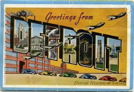 Post Folder - Souvenir Folder of Detroit, Michigan