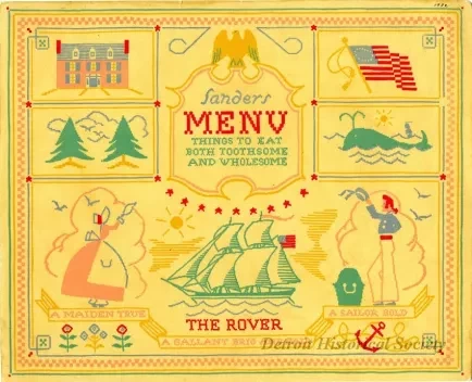 Menu - Sanders Menu
Things to Eat Both Toothsome and Wholesome