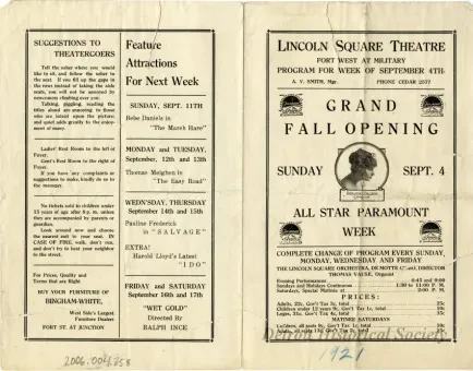 Program, Theater