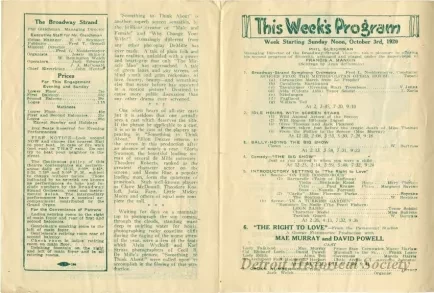 Program, Theater