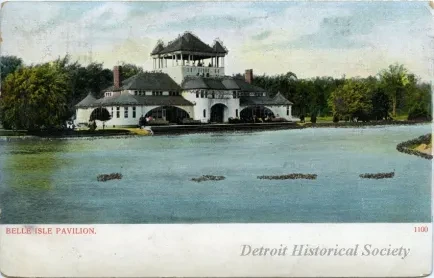 Postcard - Belle Isle Pavilion.