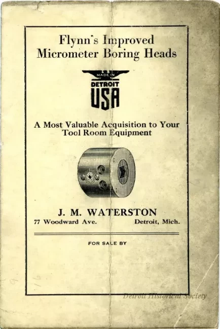 Brochure - Flynn's Improved Micrometer Boring Heads,
J. M. Waterston