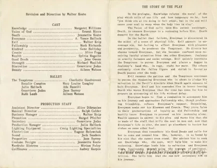 Program, Theater