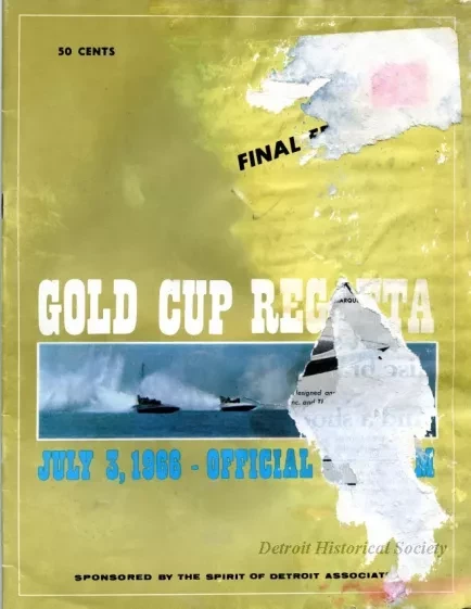 Program - Gold Cup Regatta,
Final Edition