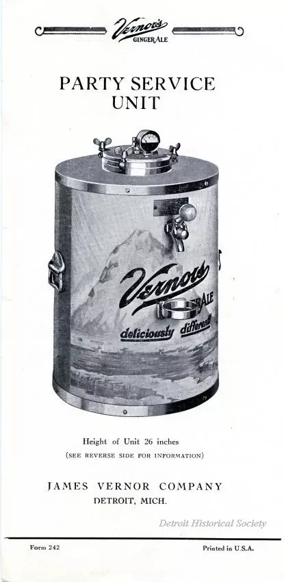 Advertisment - Vernor's Ginger Ale
Party Service Unit
