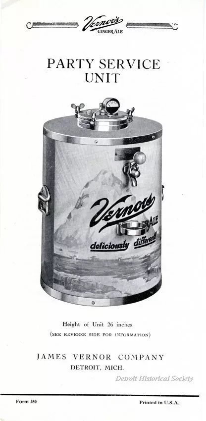 Advertisment - Vernor's Ginger Ale
Party Service Unit