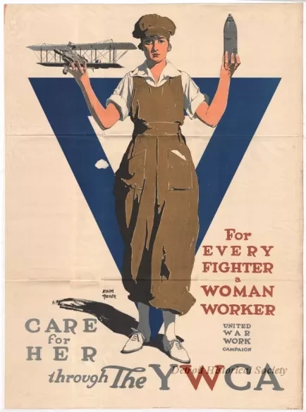Poster - For Every Fighter a Woman Worker,
Care for Her through the YWCA