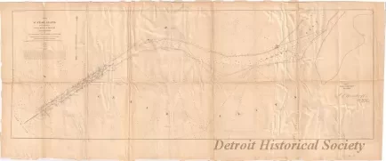 Chart, Navigational - Chart of St. Clair Flats
Showing the Positions of Light House & Beacon 
Now in Course of Erection and the Channel Excavated in 1857& 1858