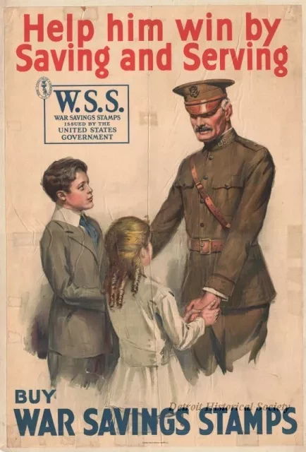 Poster - Help Him Win by Saving And Serving,
Buy War Savings Stamps