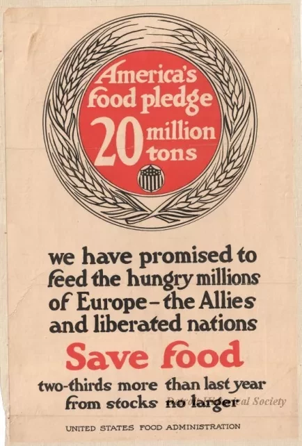 Poster - America's food pledge
20 million tons