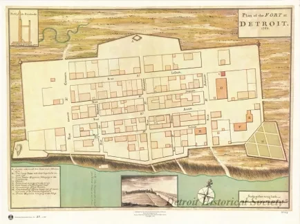 Map - Plan of the Fort at Detroit, 1760