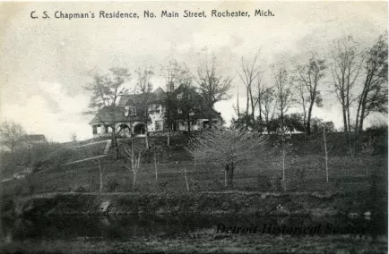Postcard - C. S. Chapman's Residence, No. Main Street, Rochester, Mich.