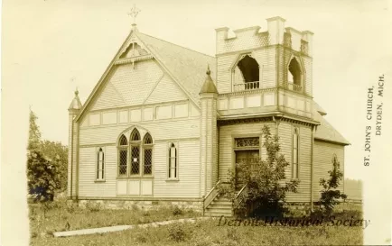 Postcard - St. John's Church, Dryden Mich.