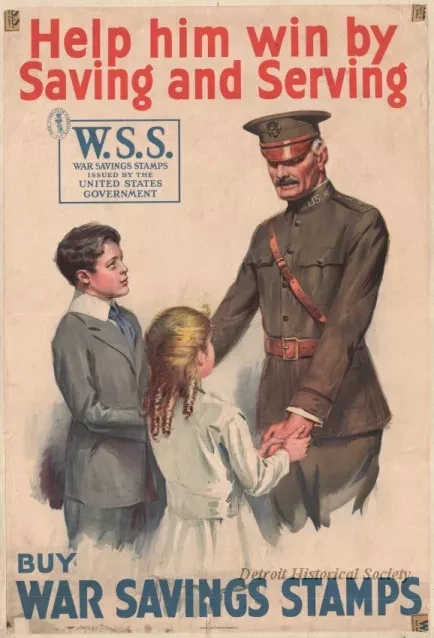 Poster - Help Him Win by Saving And Serving,
Buy War Savings Stamps