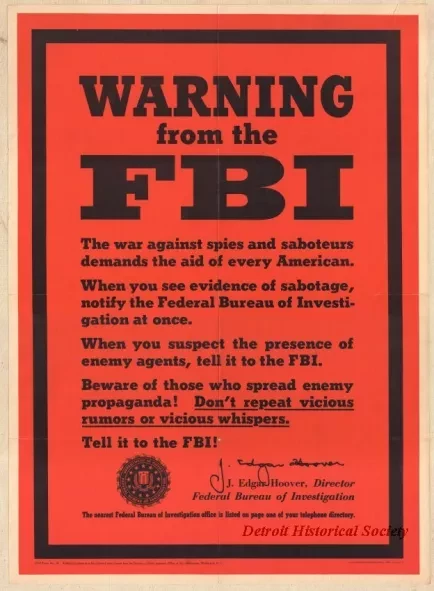 Poster - Warning from the FBI