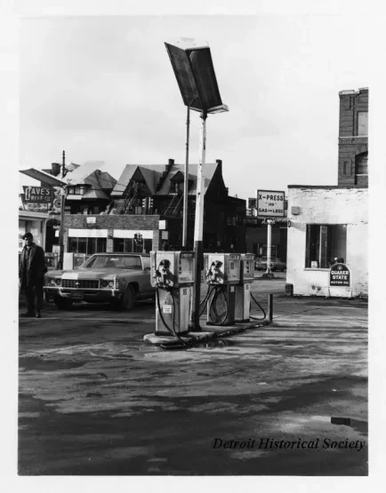 Print, Photographic - X-Press Gas Station, Corner of John R. & Piquette