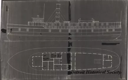 Drawing, Technical - Steam Railroad Ferry for Mackinaw and Point St. Ignace 
[SS Algomah]