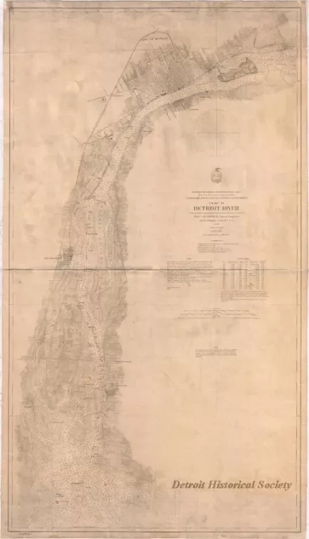 Chart, Navigational - Chart of Detroit River
