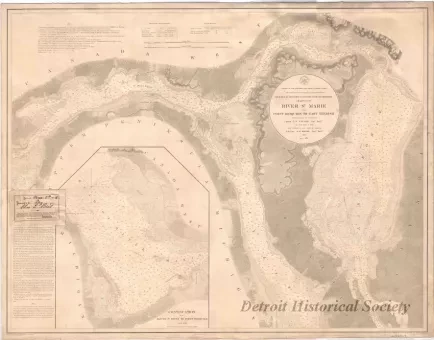 Chart, Navigational - Chart No. 1 of River Ste. Marie from
Point Iroquois to East Neebish