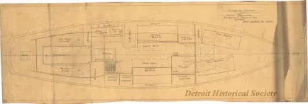 Drawing, Technical - Interior Layout of Yacht Baccarat
