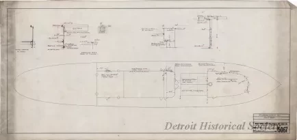 Drawing, Technical - Rearrangement of Tug Frank Perry