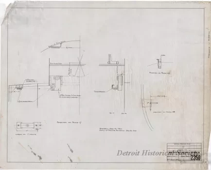 Drawing, Technical - Details, Steering Gear for Harbor Tug
(Hull No. 64)