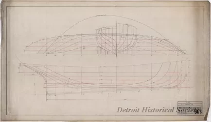 Drawing, Technical - Lines, 87' 6" Harbor Tug
(Hull No. 64)