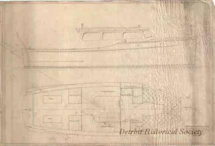 Drawing, Technical - Preliminary Profile & Plan,
Twin Screw Utility Cruiser