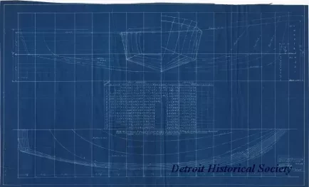 Blueprint - Middle Neebish Light Station, 
30' Steel Boat Lines