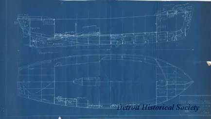 Blueprint - Middle Neebish Light Station, Mich.,
Steel Motorboat Details