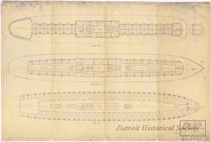 Blueprint - Hull No. 133,
Upper Decks Joiner Plans